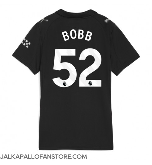 Manchester City Oscar Bobb #52 Vieraspaita Naisten 2025-26 Lyhythihainen Manchester City Oscar Bobb #52 Vieraspaita Naisten 2025-26 Lyhythihainen